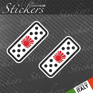 2 adesivi auto moto JDM sticker bomb Cerotto small stickers bomb white japan - Picture 1 of 1