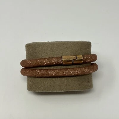 Gargantilla Pulsera Cristal Swarovski Oro Rosa Polvo de Estrellas Doble Envoltura Firmada Foto 1 de 4