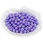  200Pcs Glass Pearl Beads Faux Fake Pearls Round Czech Tiny 4MM Lavender Purple
