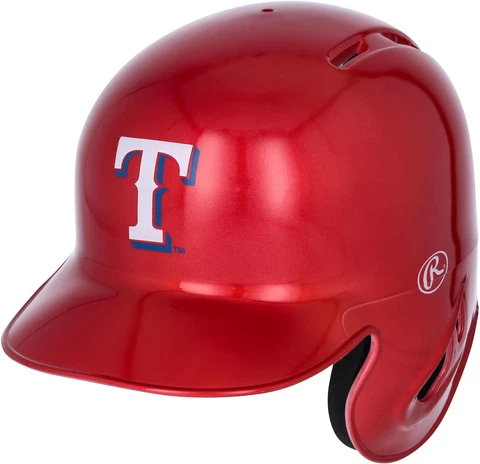 Texas Rangers Rawlings Alternative Chrome Mini Batting Helmet-Fanatics Exclusive Cover