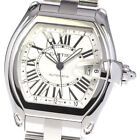 Cartier Roadster W62032x6 Date Gmt Silver Dial Automatic Men's Watch_808834
