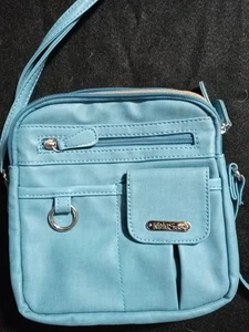 Bolso Bandolera MultiSac Verde Azulado Mini Bolsillo Múltiple con Correa Ajustable - Imagen 1 de 7