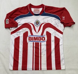 Reebok Chivas de Guadalajara 2006/2007 Home Jersey TEAM SIGNED Medium - Picture 1 of 9