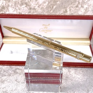 Vintage Cartier Kugelschreiber Trinity 18K Gold Finish Dancing Square mit Etui - Bild 1 von 15