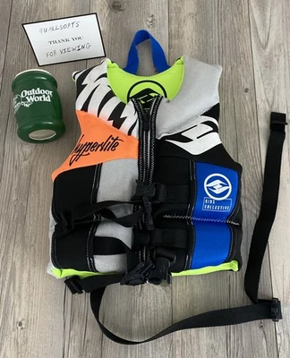 Chaleco de esquí para niños Hyperlite Wake aprobado por USCG 30-50 LBS Bass Pro Koozie paquete Foto 1 de 4