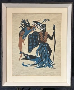 Serigrafie 2 kanadische First Nations Künstler Germaine Mauriaucourt (1932-2001) - Bild 1 von 8