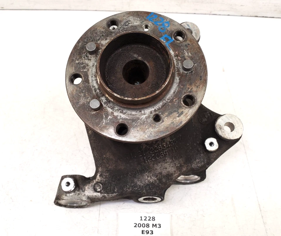 ✅ 08-13 OEM BMW E92 E93 M3 Buje Delantero Izquierdo Husillo Nudillo Rueda Cojinete Portador Foto 1 de 4