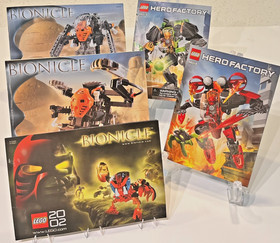 LEGO Vintage Bionicle & Hero Factory Manuals Lot 8563 8556 44018 44019 Retired