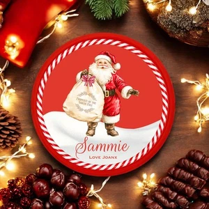 Personalised Christmas Chocolate Tub Label, Heroes, Celebrations Sticker Secret - Picture 1 of 2