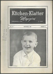 Kitchen Klatter Magazine November 1968 Thanksgiving Flags Parties Garden Recipes - Picture 1 of 1