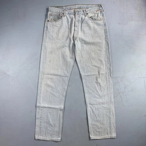 Levis 501 Vintage Y2K 90s XX Straight Leg Jeans Blau Light Wash 36x36 Act 35x32 - Bild 1 von 21