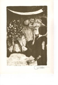 The Mask of Red Death, Poe, Castellon, signed lithograph - Picture 1 of 2