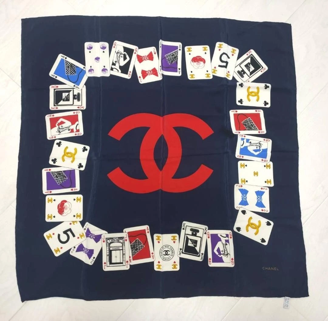 CHANEL Silk Scarves & Wraps Blue for Women for sale - eBay