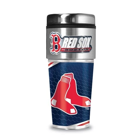 MLB Red Sox 360 Metallic Wrap 16oz Stainless Tumbler Cover