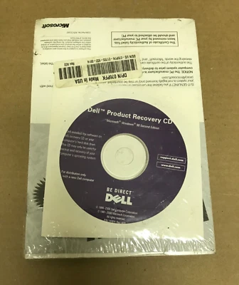 Dell Product Recovery CD - Microsoft Windows 98 SE Second Edition Vintage SEALED - Image 1 of 3