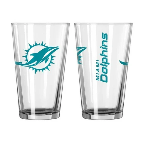 Miami Dolphins Boelter NFL Game Day 16oz Pint Glass(1) FREE SHIP!! Cover