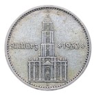 Pièce d'argent allemande 2 Reichsmark garnison église du IIIe Reich avec date