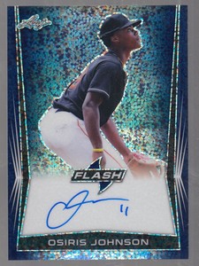 2018 LEAF METAL OSIRIS JOHNSON  /50 FLASH SPECKLE AUTO AUTOGRAPH CARD #BA-OJ1