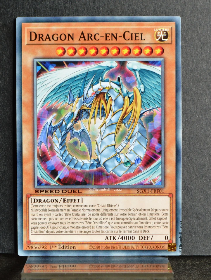 carte YU-GI-OH SGX1-FRF01 Dragon Arc-en-Ciel  NEUF FR - Photo 1/1