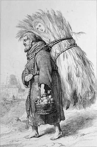 PROVISION du COUVENT: JEUNE FILLE cachée par un MOINE PAILLARD - Gravure 19e - Picture 1 of 2
