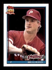 1991 Baseball Topps Bruce Ruffin Philadelphia Phillies #637