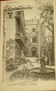 Spanish Court Yard 1906 Postcard New Orleans La UDB - Picture 1 of 2