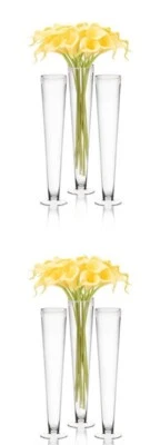 Jarrón trompeta clásico de vidrio de 24” Foto 1 de 4