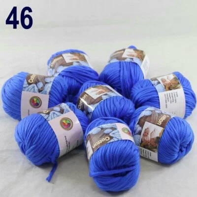 Venta 8 bolas x 50 g mantas gruesas de algodón súper suaves alfombras de mano hilo de tejer 46 Foto 1 de 4