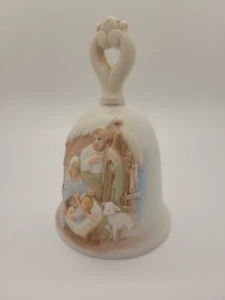 Vintage HOMCO Porcelain Christmas Nativity Bell - Picture 1 of 7