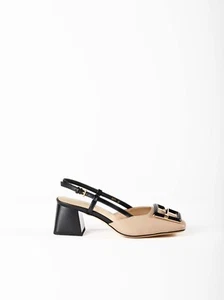 scarpe donna con tacco alto largo Laura Biagiotti eleganti comode aperte dietro - Foto 1 di 3