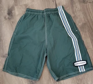 Boys LITTLE BIG DOGS Dark Green Mesh Lined Bathing Suit Trunks Shorts size 12/14 - Picture 1 of 2