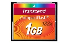 New! Transcend TS1GCF133 1GB 133x Compact Flash Card