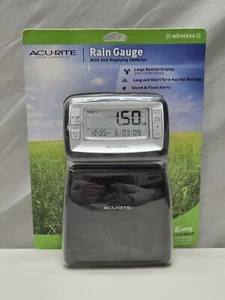 AcuRite Rain Gauge Digital Wireless Self Emptying Collector 00875W New - Picture 1 of 6