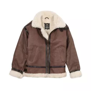 Alpha Industries B3 Flight Bomber Jacket Sheepskin Leather Authentic Alpha Ind. - Picture 1 of 3