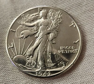 50C Walking Liberty 1941 medio dólar Ch sin circular Ch Bu - Imagen 1 de 8