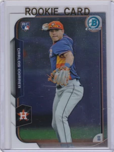 CARLOS CORREA ROOKIE CARD Twins Houston Astros Baseball 2015 BOWMAN CHROME RC - Picture 1 of 2