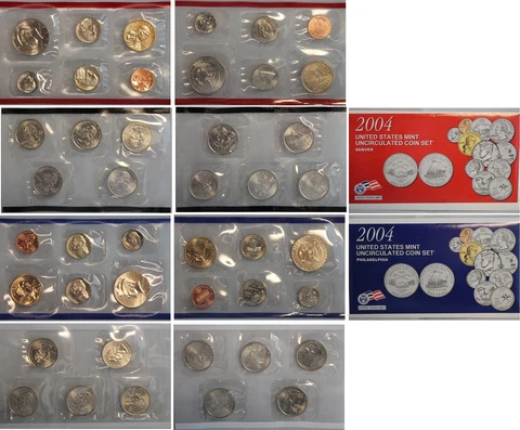 2004 PD US Mint Set (OGP) 22 coins B4 Cover
