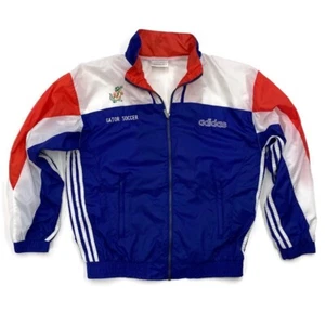 Vtg Adidas Florida Gators Soccer Mens S Windbreaker Jacket Red White Blue Nylon - Picture 1 of 17