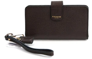 NWT COACH Madison Leather Wristlet Wallet (Brown) - Picture 1 of 3