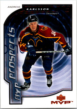 Amdreas Karlsson 2000/01 Upper Deck MVP Prospects Rookie #185 Atlanta Thrashers