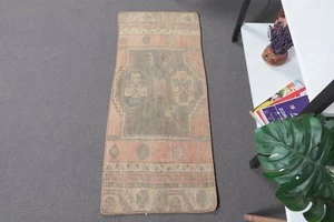 Alfombra turca, alfombras geniales, alfombras de lana, alfombras vintage, alfombras pequeñas de 1,5 x 3,4 pies - Imagen 1 de 10