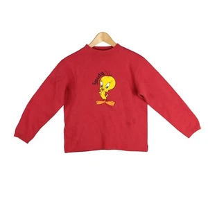 Vintage Tweety Bird Kids XL Red Pullover Sweatshirt Warner Bros Studio Store - Picture 1 of 10