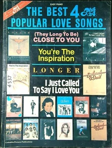 The Best 4 Plus 24 Popular Love Songs Music Book Close To You, Longer 537a - Picture 1 of 14