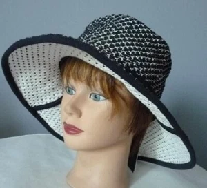 Rag & Bone black chalk net cruise summer bucket hat S - Picture 1 of 4