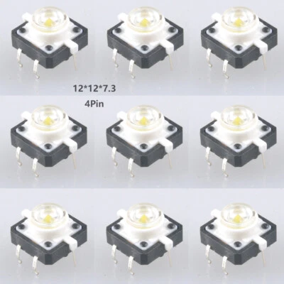 10-50pcs 12*12*7.3mm Microswitch Tactile Push Button Switch Mini LED Tact Switch - Image 1 of 4