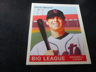 DAVID WRIGHT    (new york mets - 3b)   2007  UPPER DECK GOUDEY mini  card  #136 - Image 1 of 2