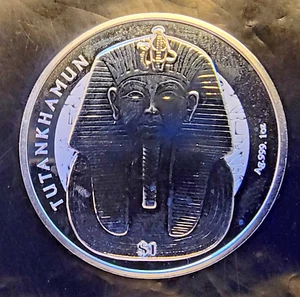 2023 Sierra Leone Mint Tutanchamun Pyramids Rare - 999 Silber 1 Oz Unze Kunstmünze - Bild 1 von 2
