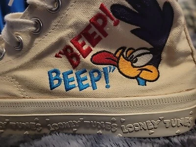 De Colección Looney Tunes KEDS Zapatillas Altas de Lona Mujeres 8.5 Wile Coyote Correcaminos Foto 1 de 4