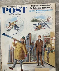 1961 Saturday Evening Post Issue Abe Lincoln Current Events Vintage Magazine Ads - Picture 1 of 6