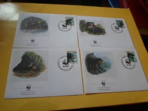 Bolivia 1991 Wwf Brillenbär 4 FDC Buste Primo Giorno - Foto 1 di 1